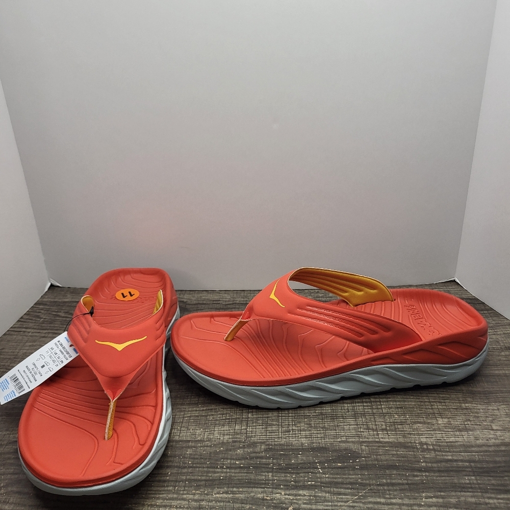 Hoka Ora Recovery Flip  Fiesta Amber Yellow 1099675 FAYW Men's Size 11 New